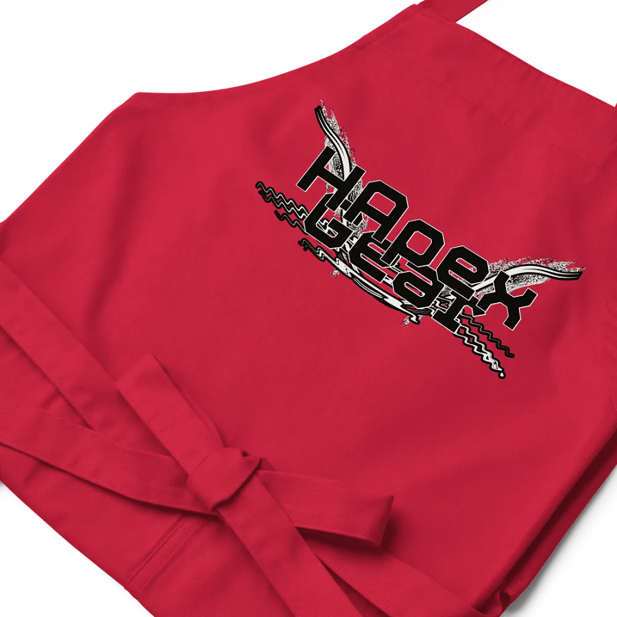 Organic Cotton Apron - Black HApex Gear White Logo product image (31)