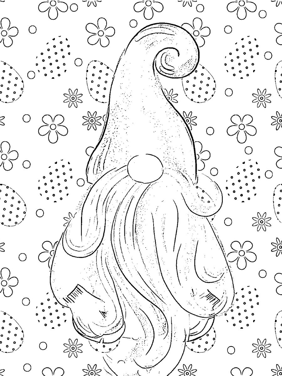 Easter Gnomes Coloring Pages-Chillin' with My Gnomies product image (2)