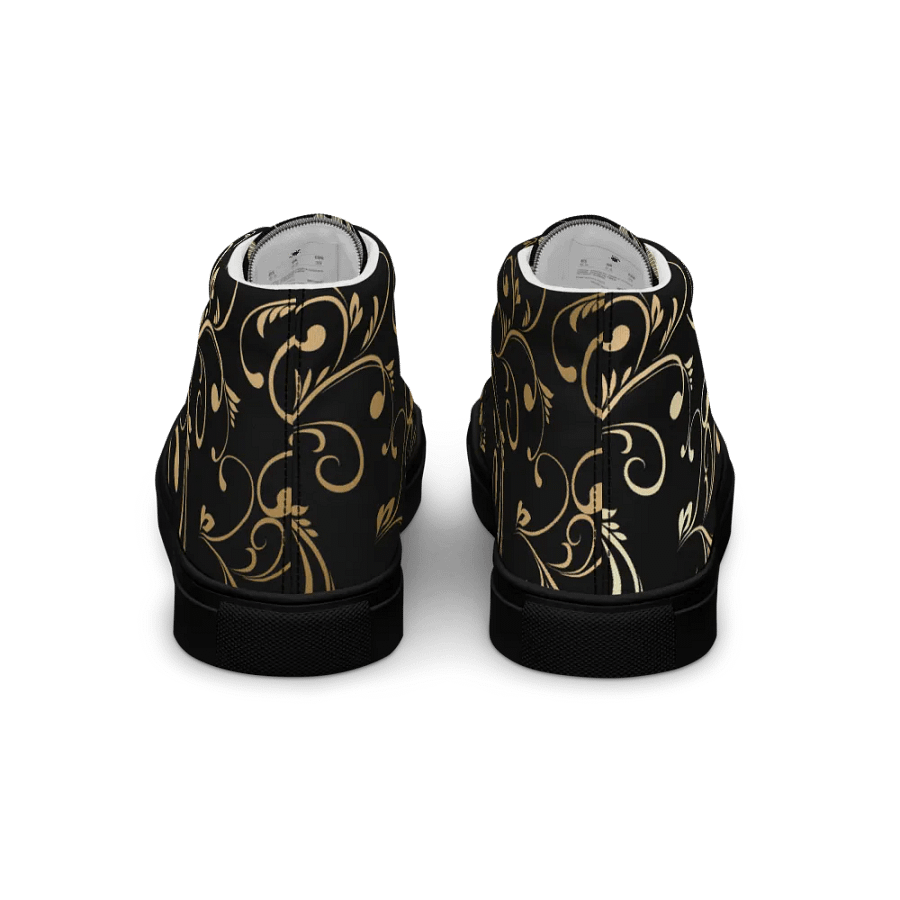 Golden Swirls Womens High Top Canvas Shoes product image (5)