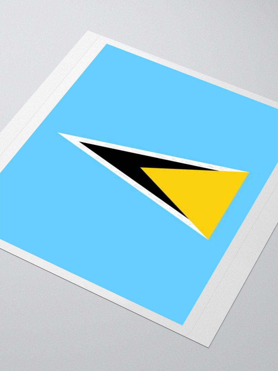 Saint Lucia Flag Sticker - Durable Vinyl for Indoor Use - Multiple Sizes Available product image (9)