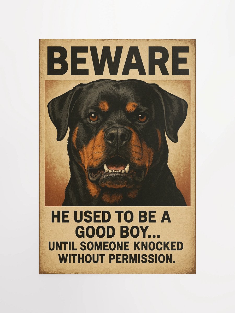 Beware of Rottweiler Poster product image (11)