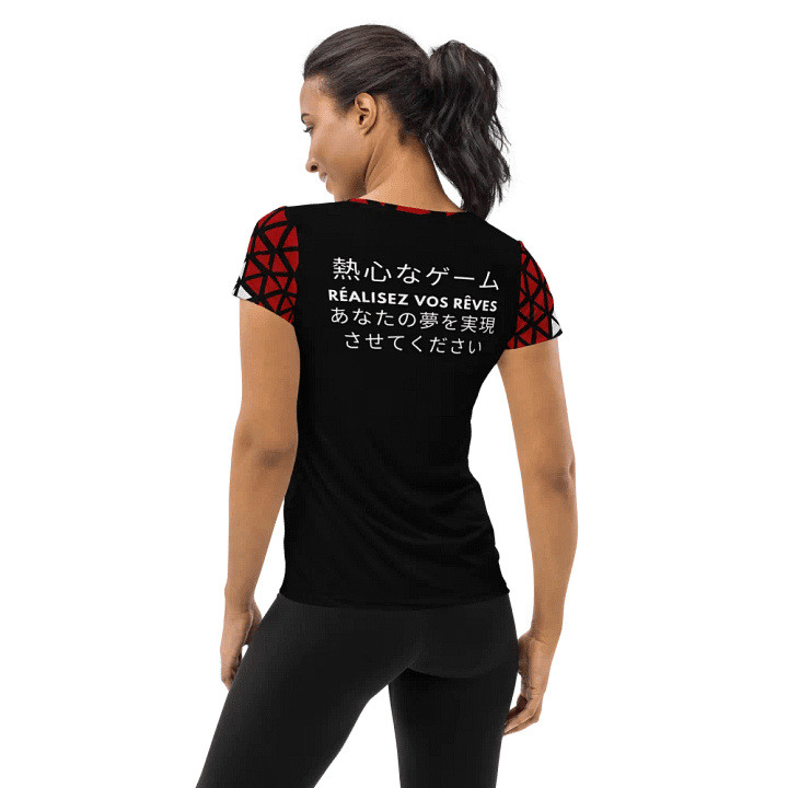 Passionate Game All-Over Print Women's Athletic T-Shirt product image (2)