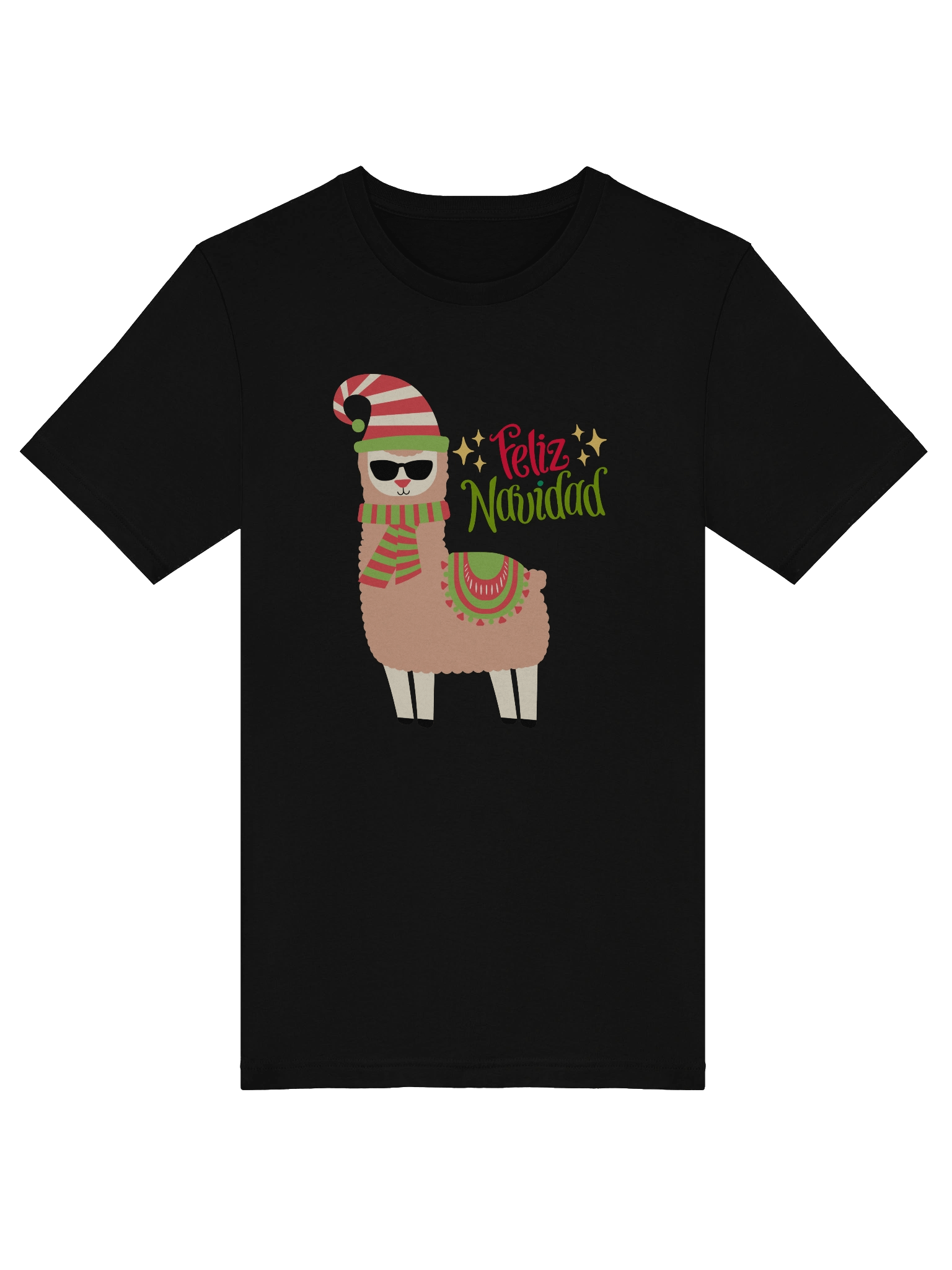 Festive Llama Santa T-Shirt product image (45)