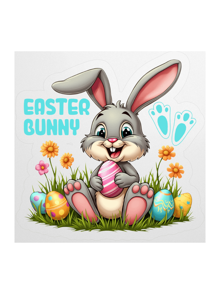 Easter Bunny and Easter Eggs Sticker product image (3)