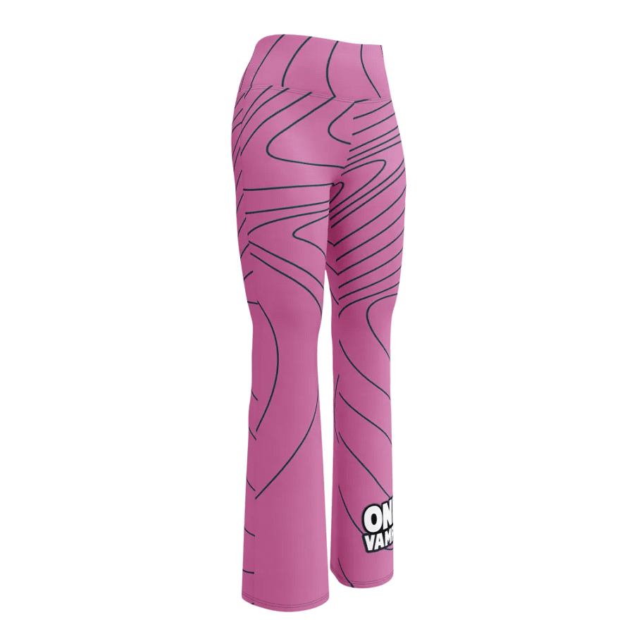 Flare Leggings womens pink and black color product image (9)