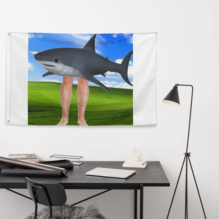 Shark Religion Funny Flag product image (9)