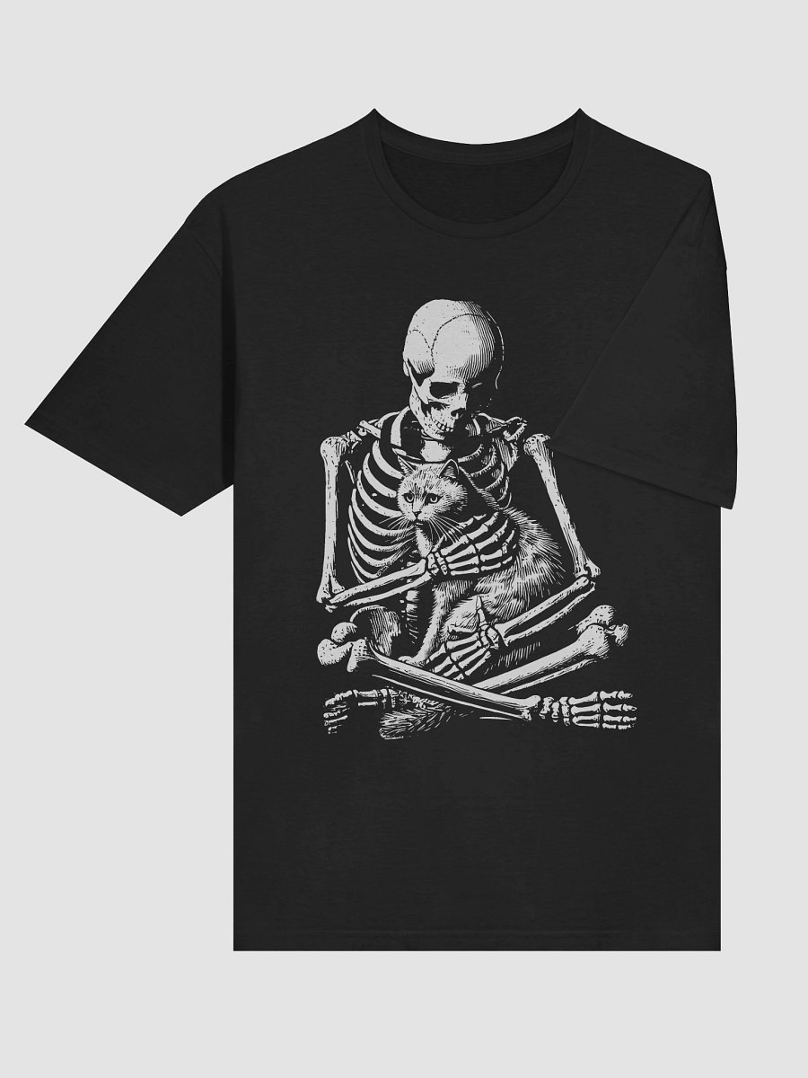 Skeleton Hugging Cat Gothic Tee (03) product image (26)