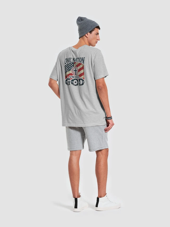 One Nation Under God Vintage American Flag Design - T-Shirt product image (15)