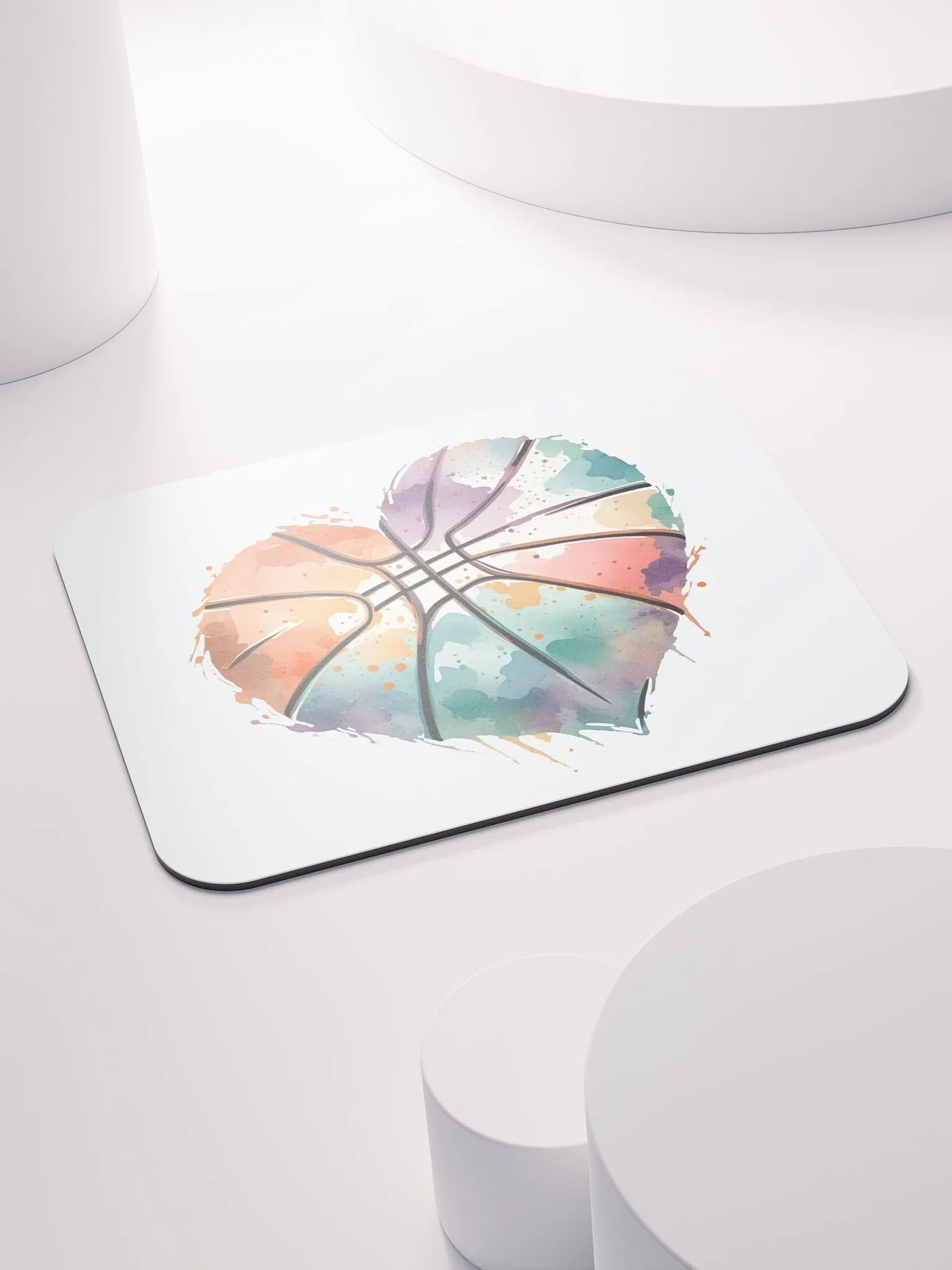 Heart Pastel Basketball Mouse Pad product image (4)