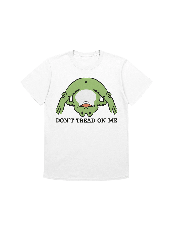 Whimsical Upside-Down Frog Cartoon T-Shirt product image (4)