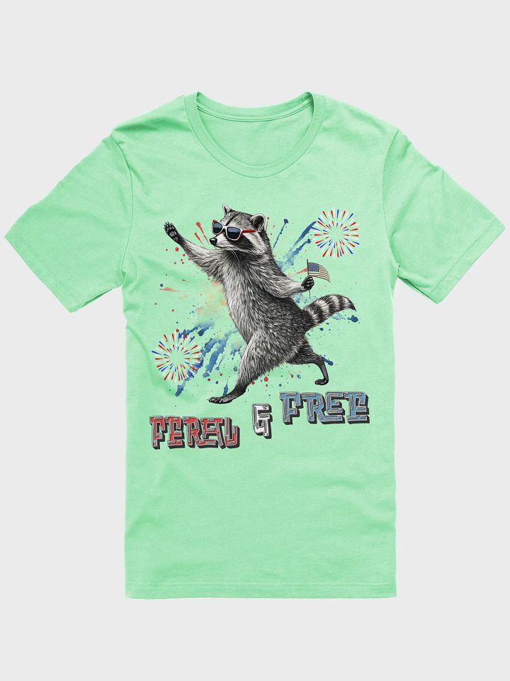 Feral And Free Raccoon Patriotic Forever T-Shirt product image (1)