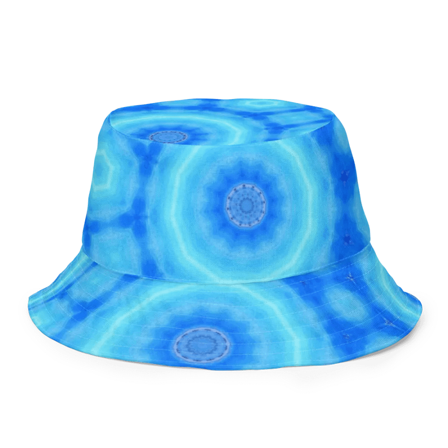 Abstract Circular Pattern in Blues Unisex Bucket Hat product image (8)