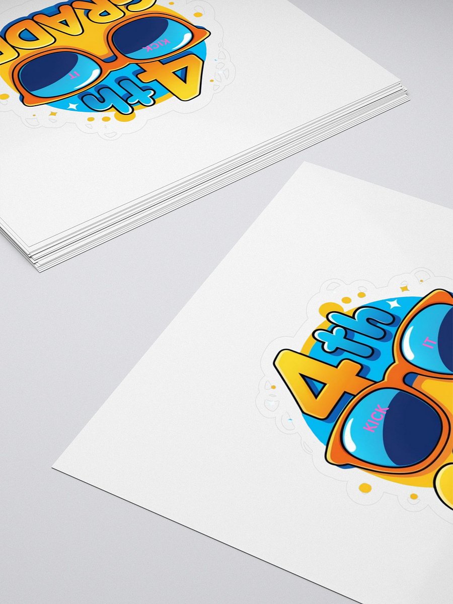 4th Grade Kick It Sunglasses Sticker product image (4)