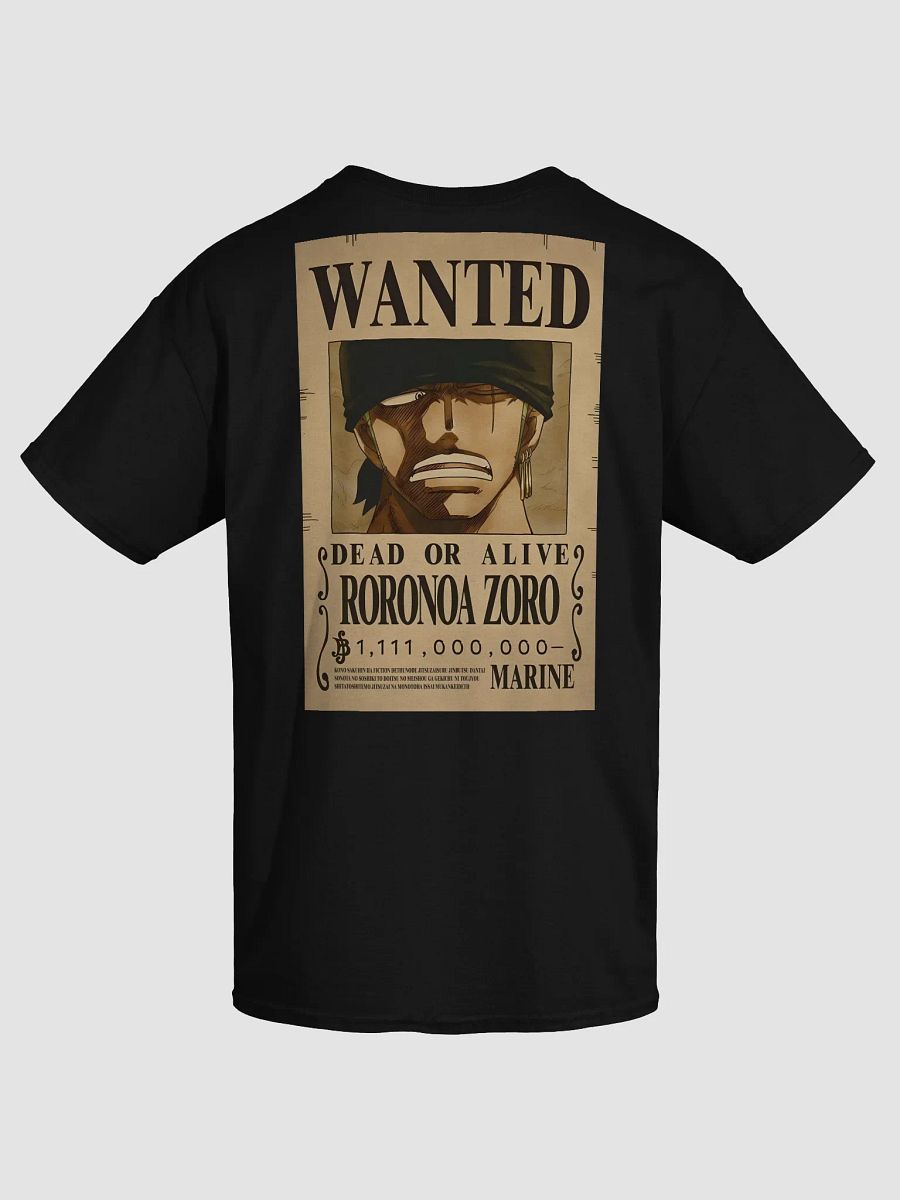 One Piece – Roronoa Zoro Dynamic Front & Wanted Poster Back T-Shirt product image (4)