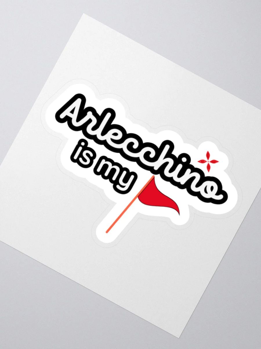 Arlecchino's Red Flag Kiss Cut Stickers product image (2)