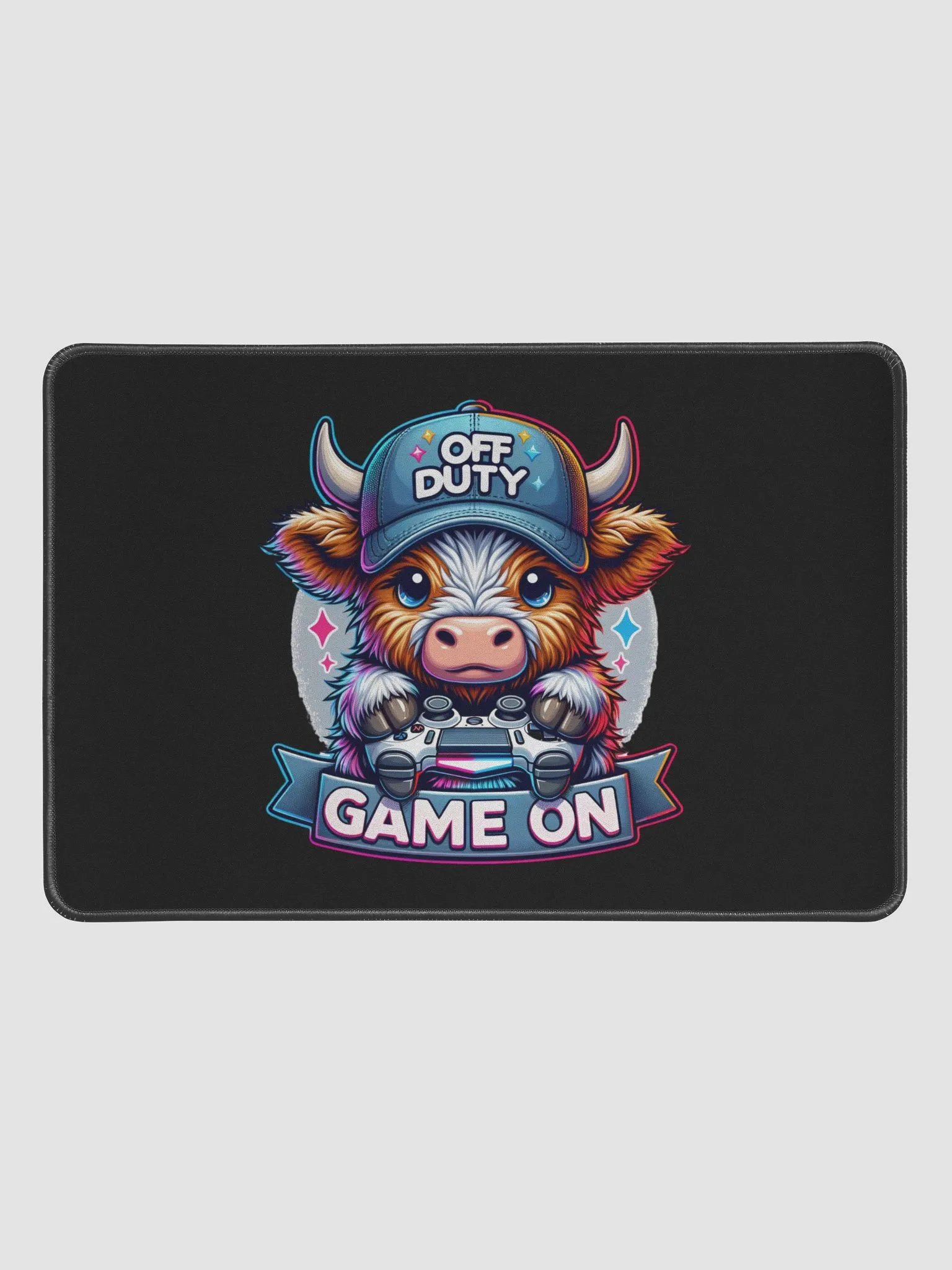 Off Duty Highland Cow Game On Graphic Desk Mat product image (2)