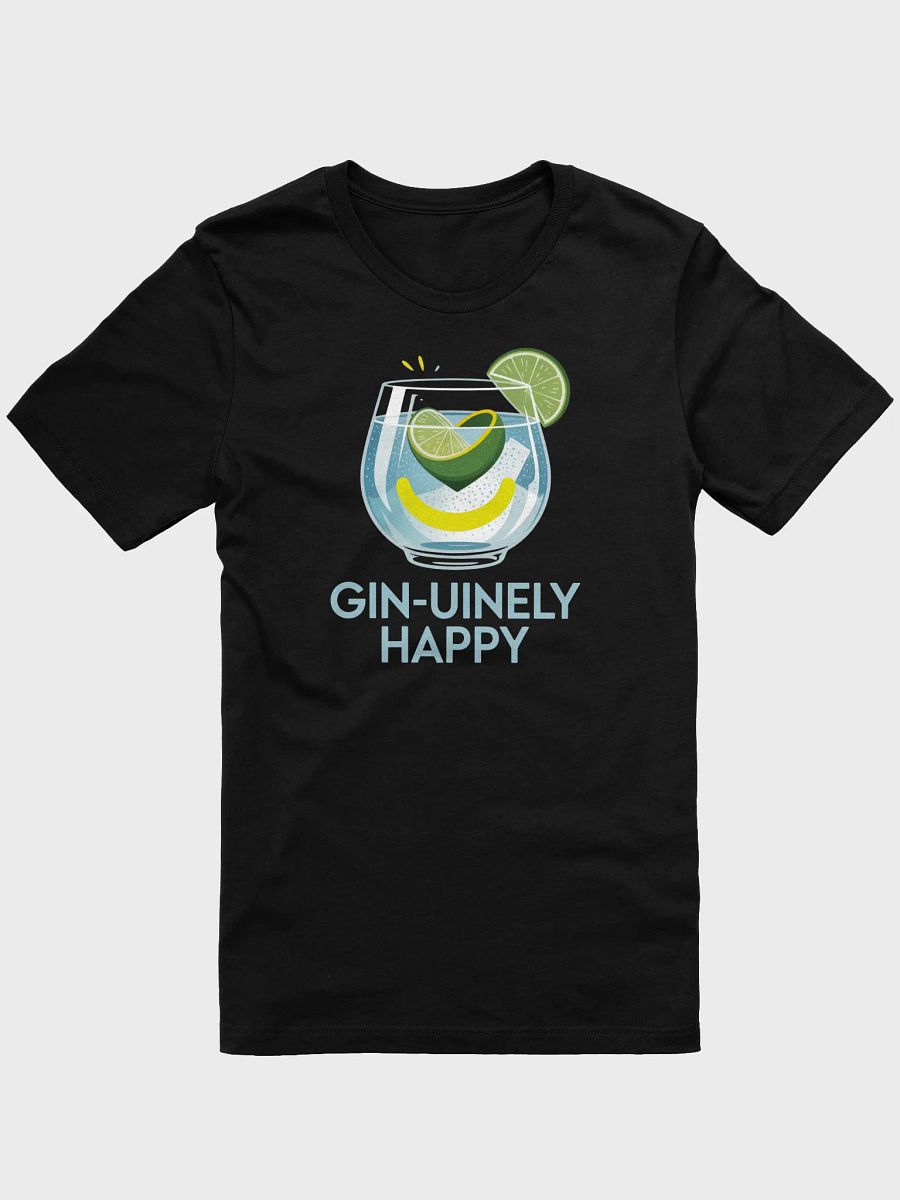 Gin-uinely Happy Smiley Glass T-Shirt product image (1)