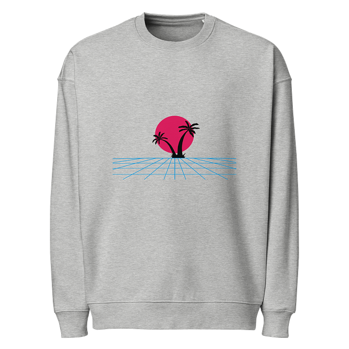 Retro Sunset Grid Organic Sweatshirt product image (1)