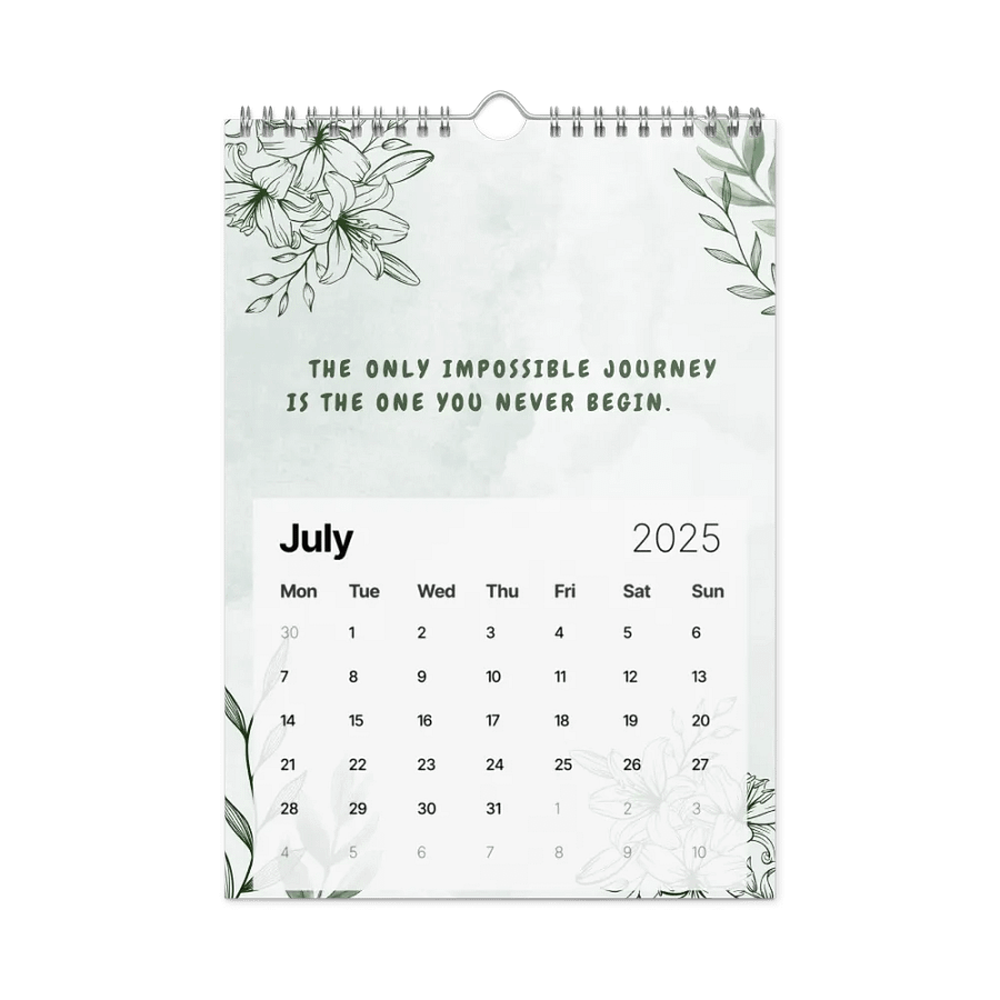 FLORAL INSPIRATIONAL QUOTES WALL CALENDAR 2025 product image (7)