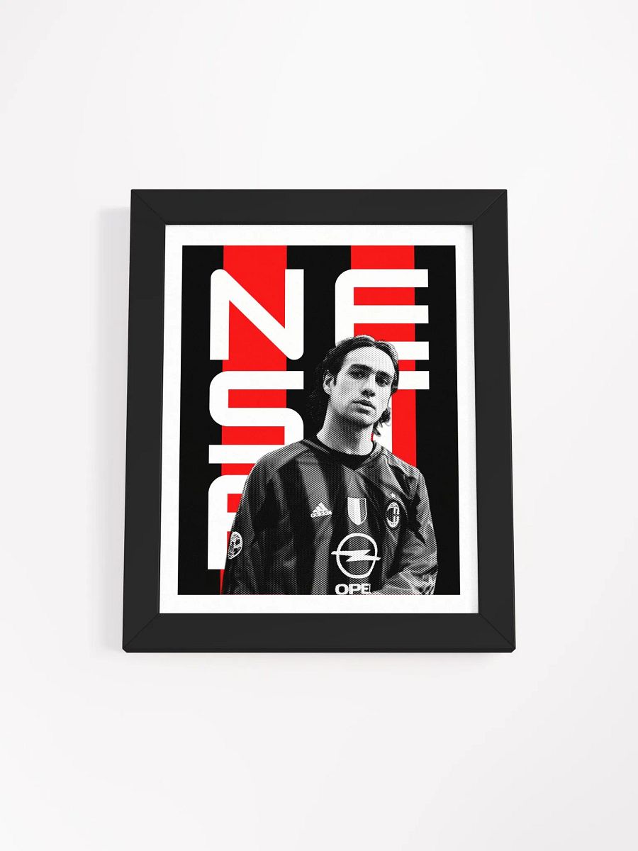 Alessandro Nesta BW AC Milan Name Art Framed Print product image (4)