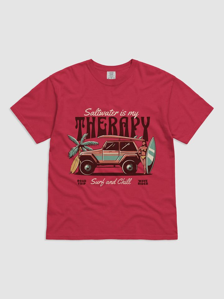 Saltwater Is My Therapy – Retro Surf T-Shirt product image (13)