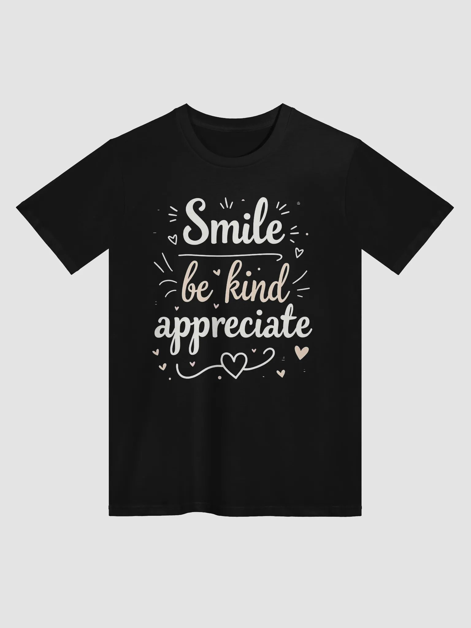 Unlock the Power of Positivity: How Ed Sheeran’s Quote Smile, Be Kind, Appreciate  Can Transform Your Life – Wear It Proudly and Inspire Every Day product image (1)