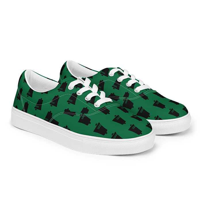 Green Bell Grid Men's Canvas Shoes product image (2)