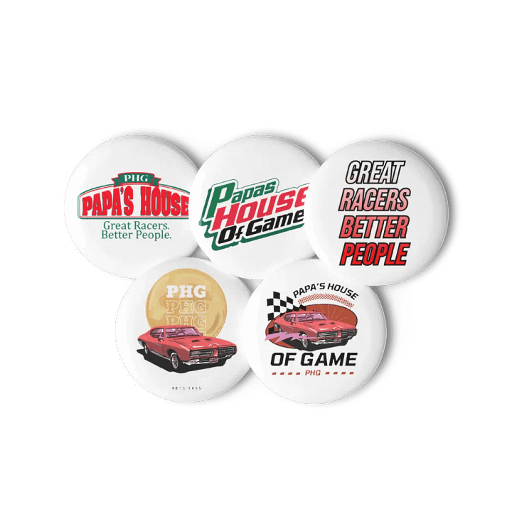 PAPA'S HOUSE Vintage Car Pin Buttons Set product image (2)