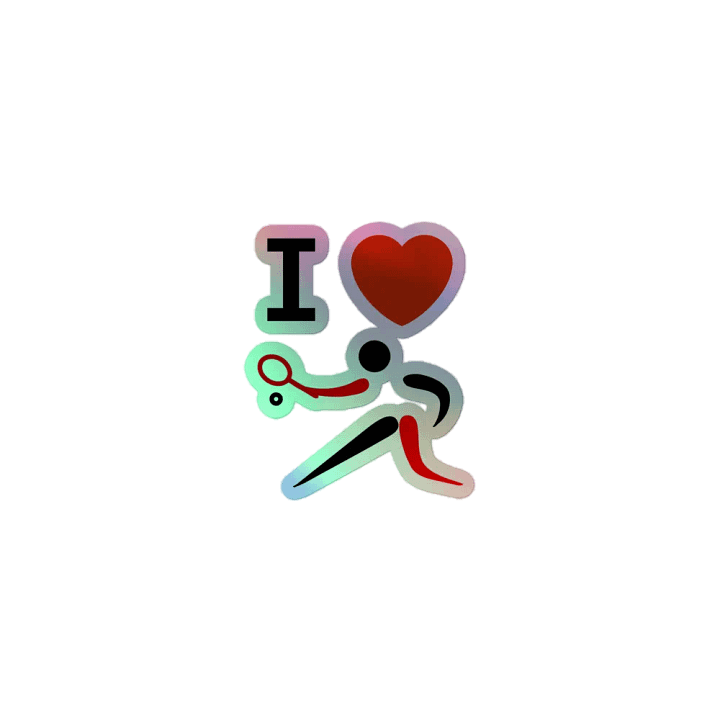 I Love Tennis Holographic Sticket product image (1)