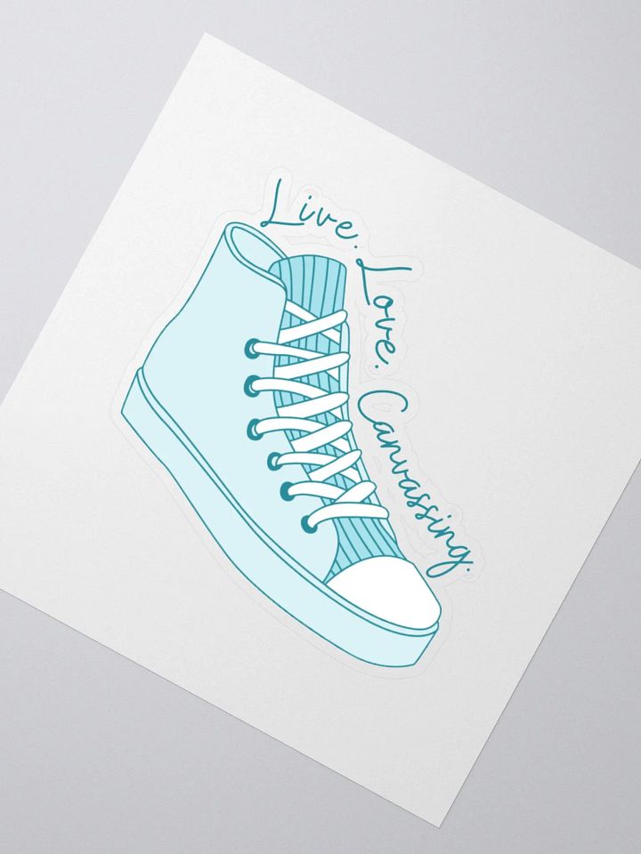 Live Love Canvassing Shoe Kiss Cut Sticker product image (2)