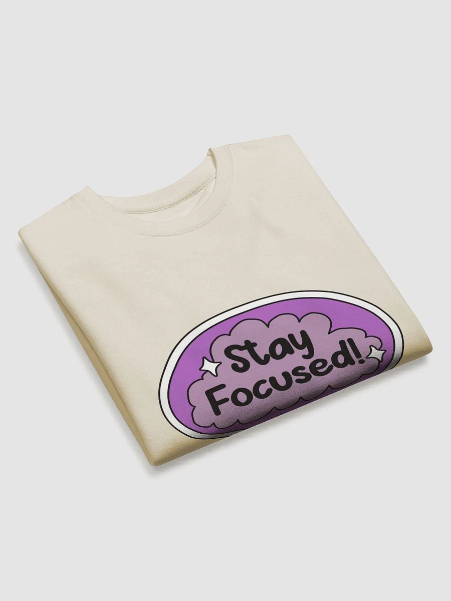 Plus Size Stay Focused! Printed Classic Crewneck Long Sleeve Pullover product image (4)