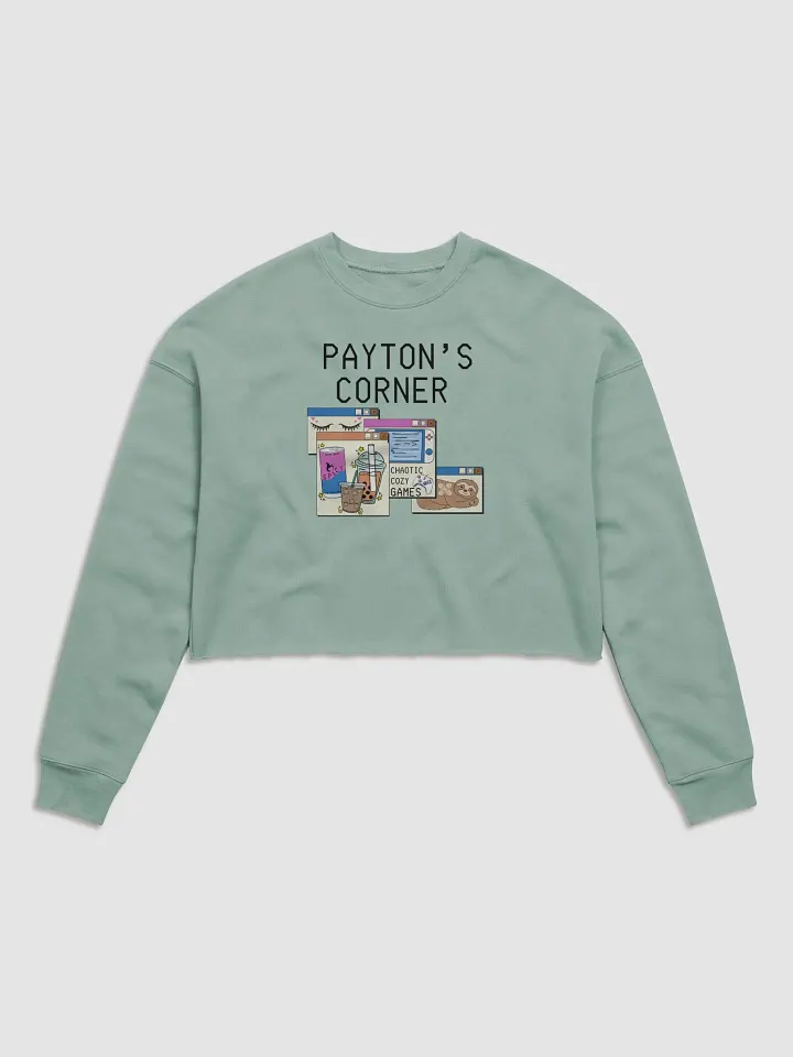 Payton's Virtual Corner Cropped Sweatshirt - Black Text product image (2)
