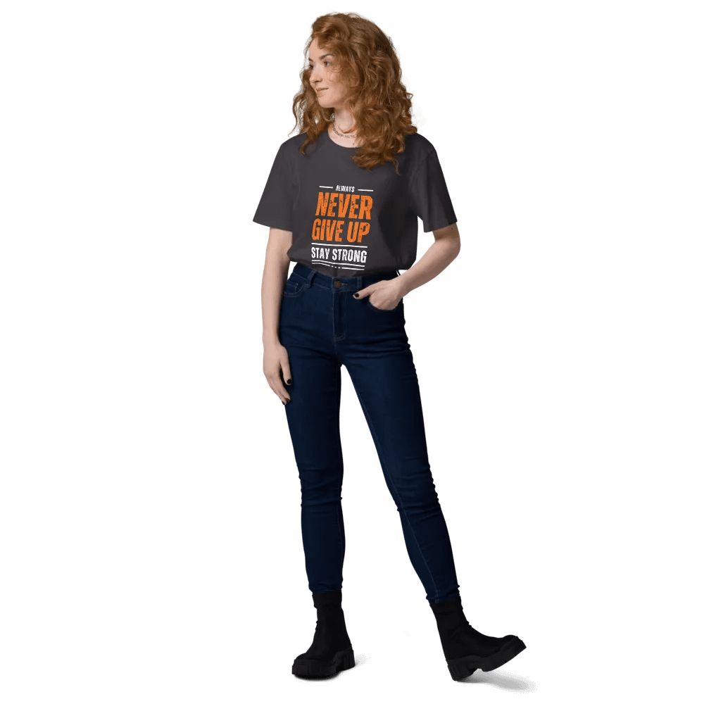 NEVER GIVE UP Glitch Tee product image (142)