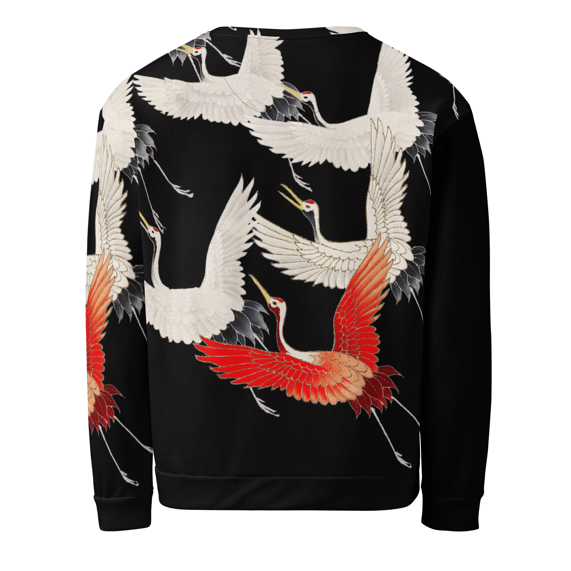 Flying Cranes All-Over Print Recycled Unisex Sweatshirt product image (2)