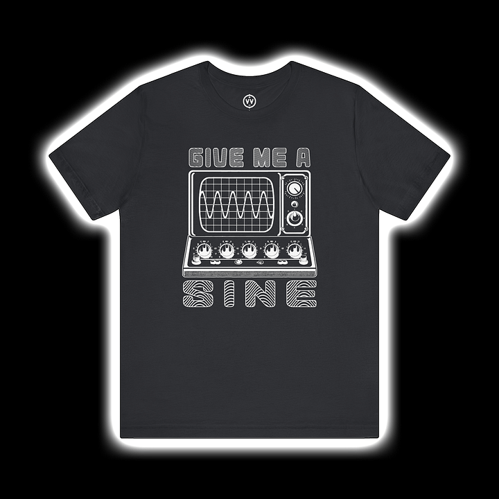 Give Me A Sine - Modular Synthesizer Waveform T-Shirt (WHITE PRINT) product image (1)