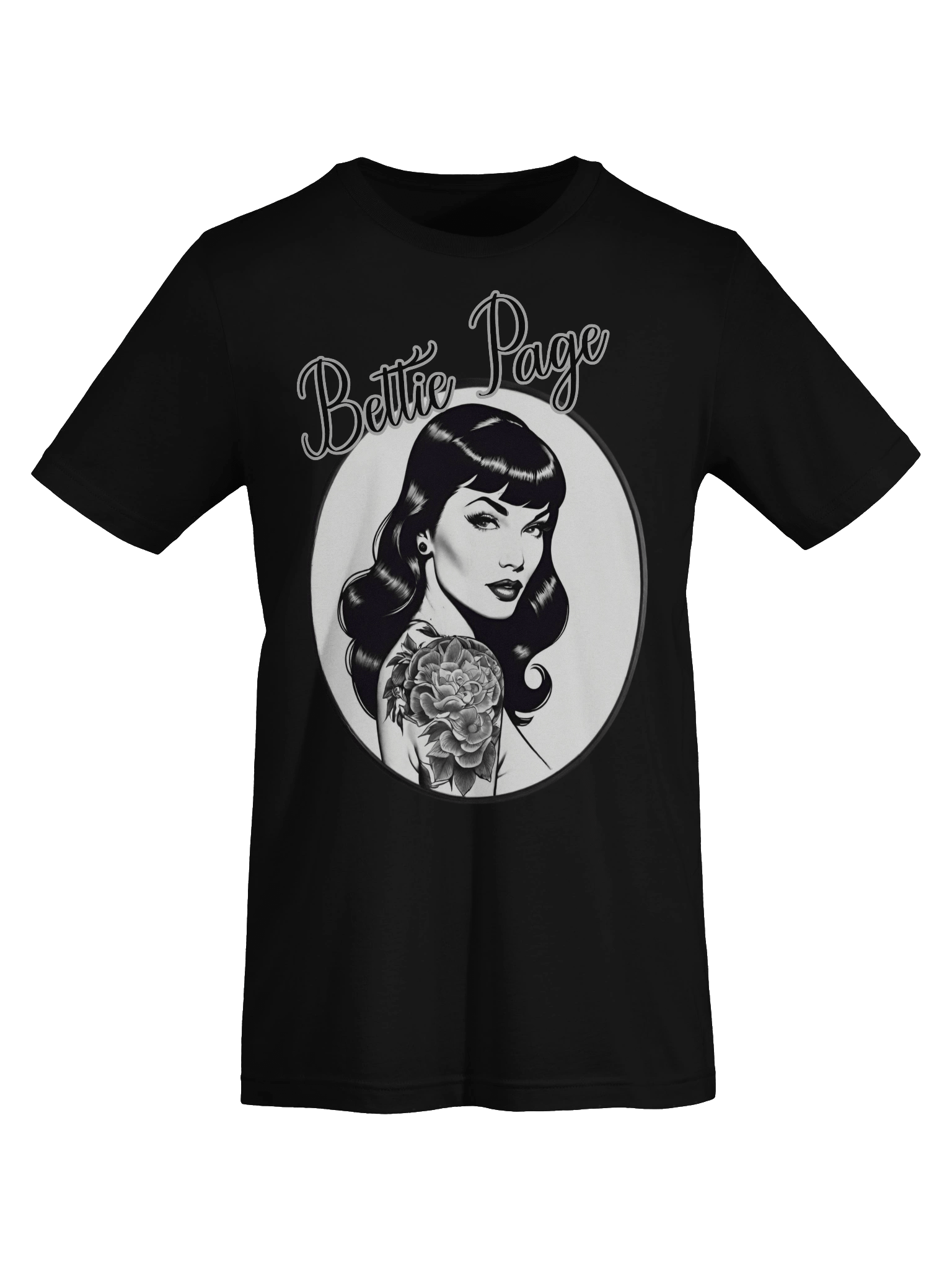 Floral Inked Bettie Page T-Shirt product image (7)