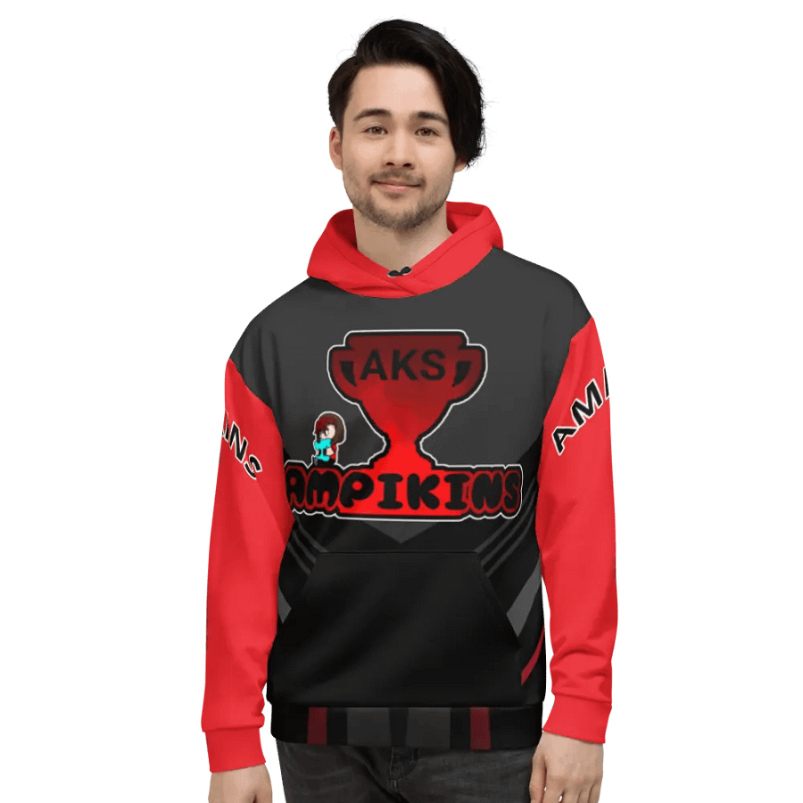 Red And Black AMPIKINS - Unisex Hoodie product image (2)