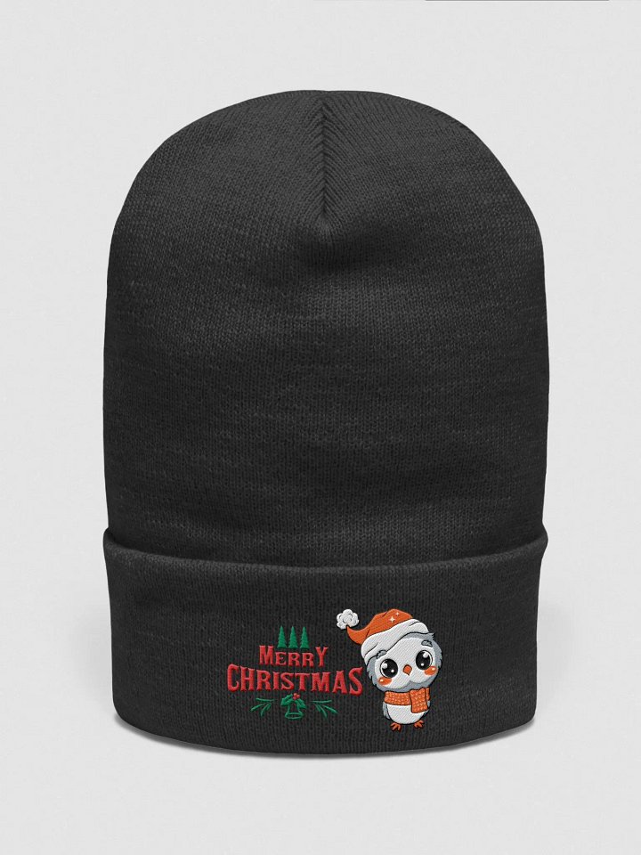 Merry Christmas Owl Cuffed Beanie product image (1)