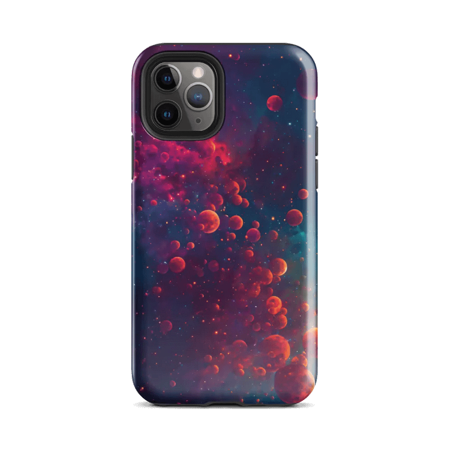 Tough Phone Case for iPhone® - Magenta and Blue Galaxy Sci-Fi Design product image (2)