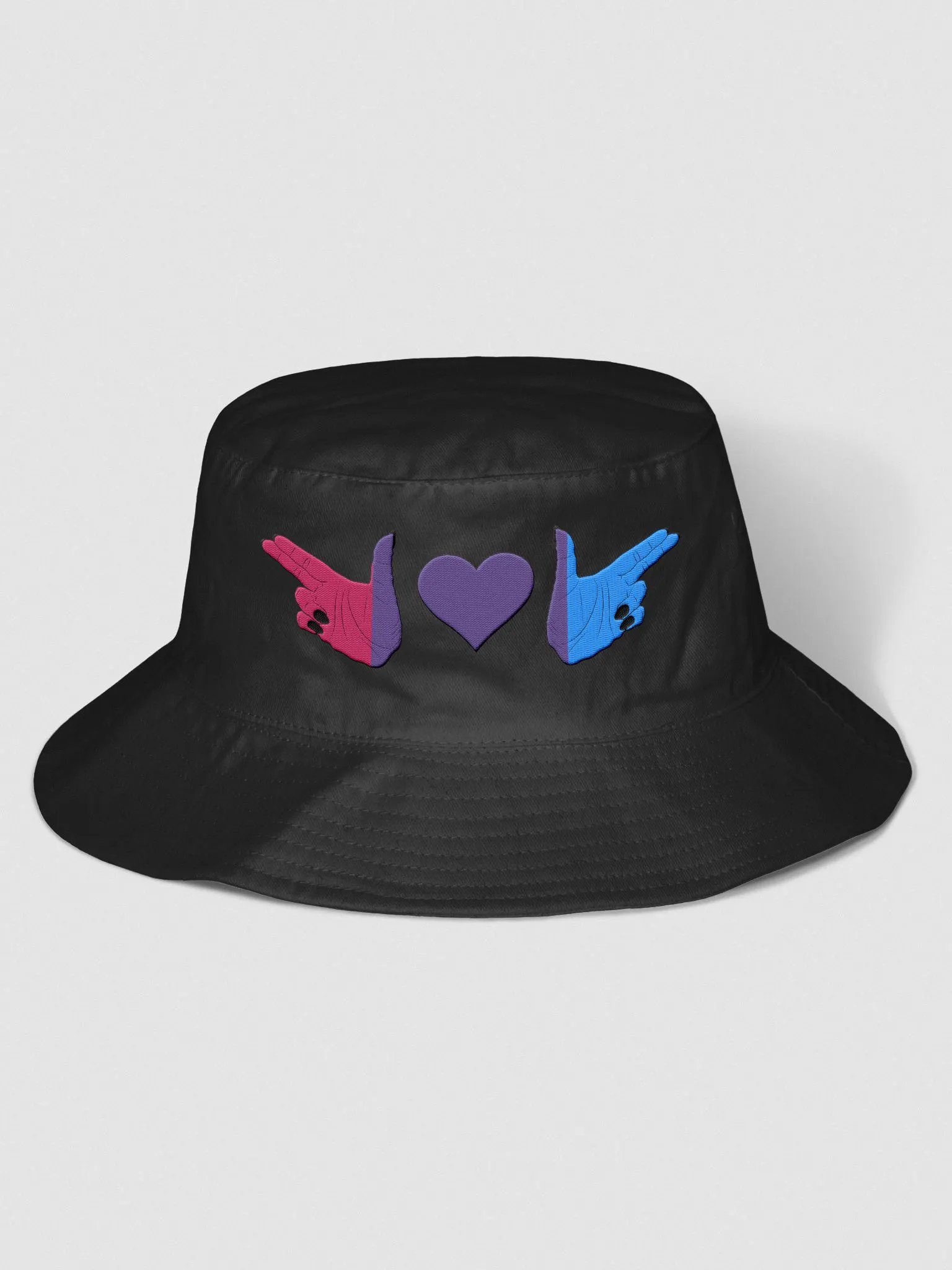 Finger Guns (bi flag) Bucket Hat product image (3)