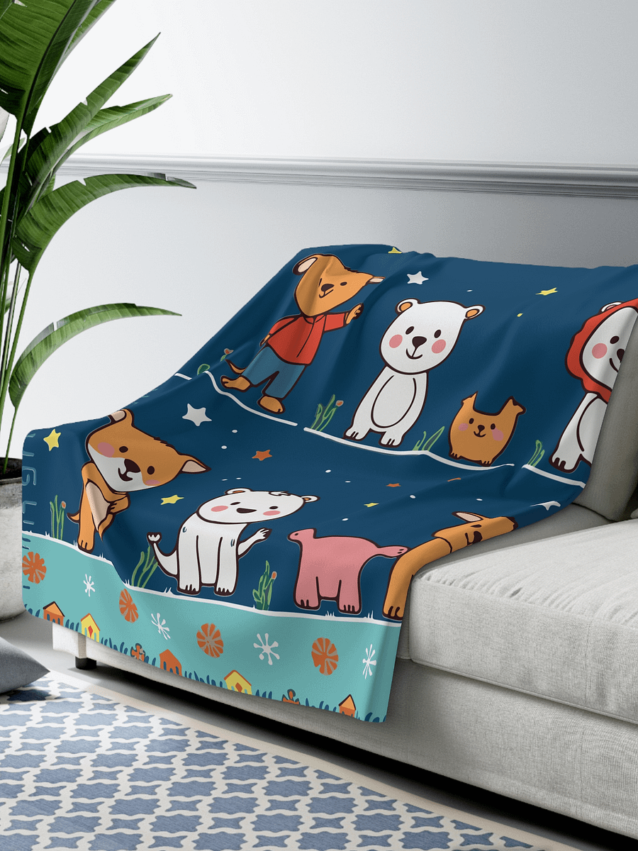 Pack of 13 Adorable Digital Art Design for Children's Blanket - Toys, Moon, and Stars Theme product image (3)