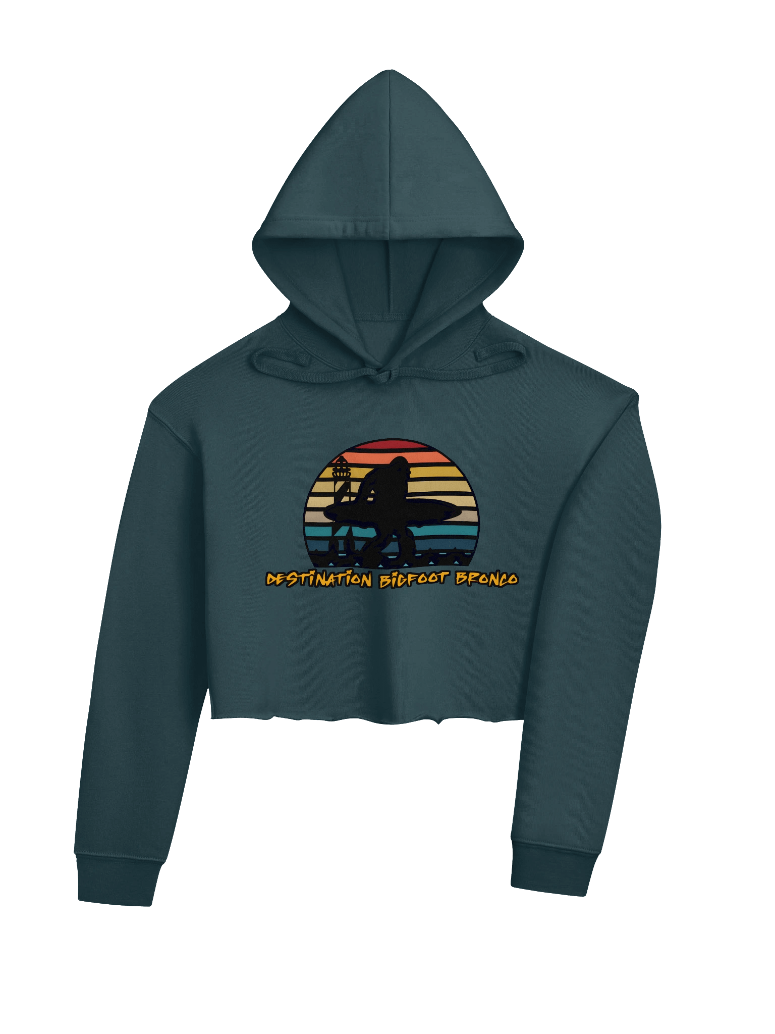 Destination Bigfoot Bronco Classic Logo Bella+Canvas Fleece Women's Crop Hoodie (Multiple Colors Available) product image (12)