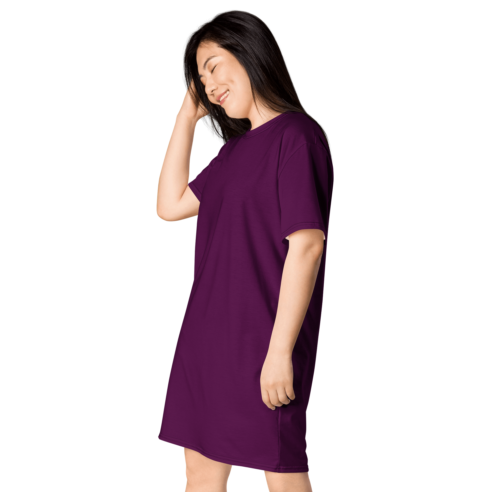 Oversized T-Shirt Dress - Luxurious Tyrian Purple, Sizes 2XS-6XL product image (3)