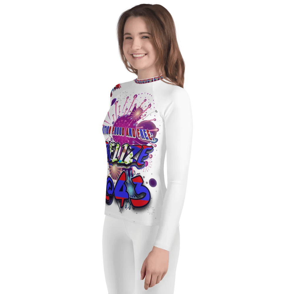 Belize Independence Day Youth Rash Guard product image (5)