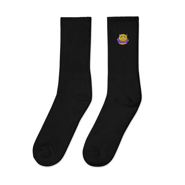 Got Bean? Cartoon Embroidered Socks Black product image (2)