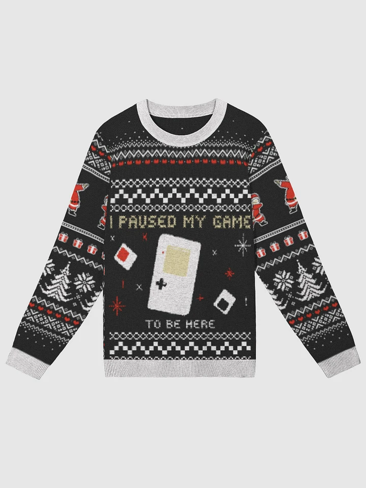 Retro Gamer Holiday Sweater - 'I Paused My Game to Be Here product image (1)