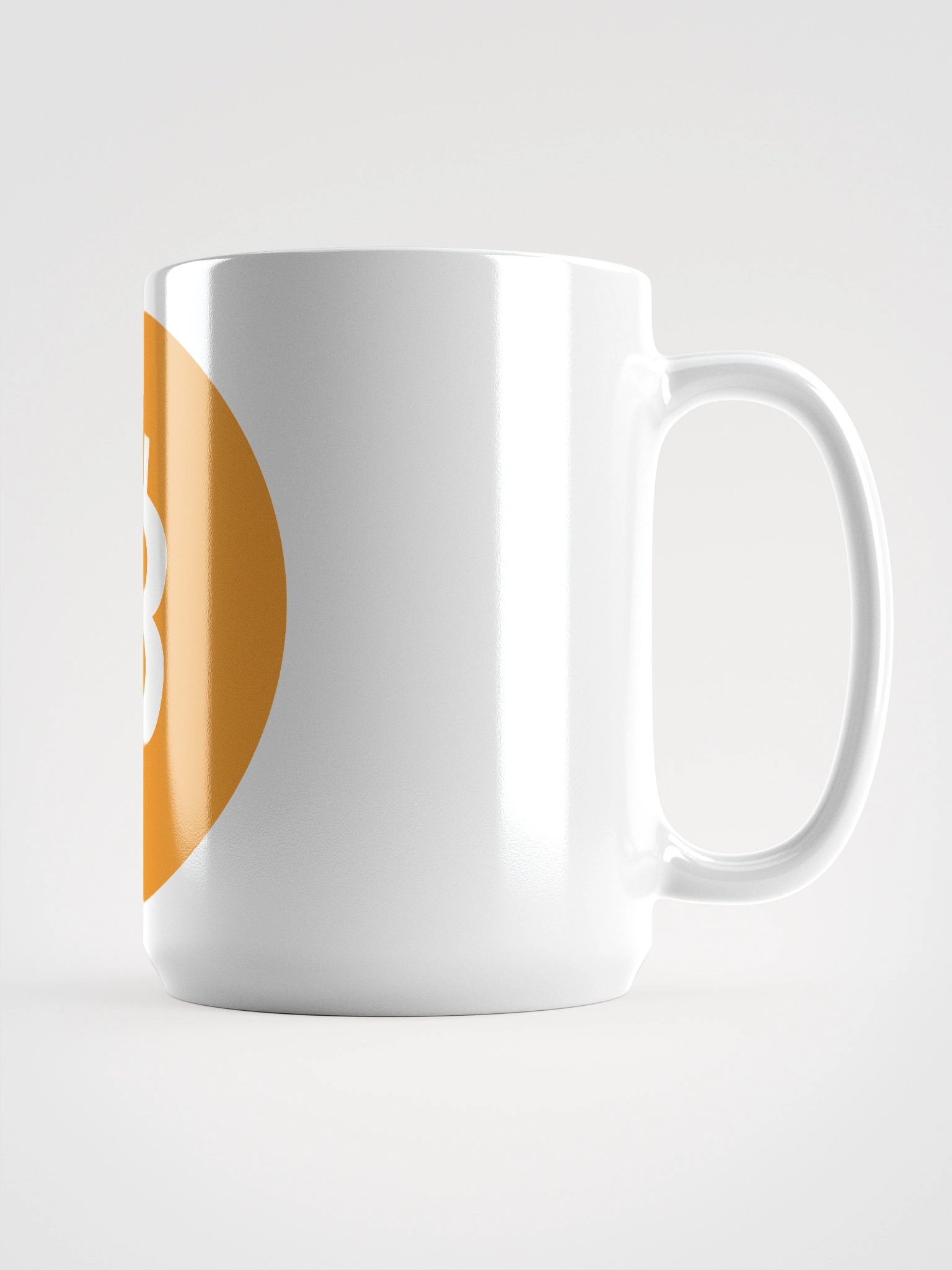 Bitcoin Symbol White Glossy Mug product image (1)