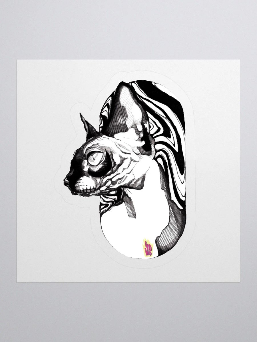 (Sticker) SUMINAGASHI BLACK CAT product image (1)