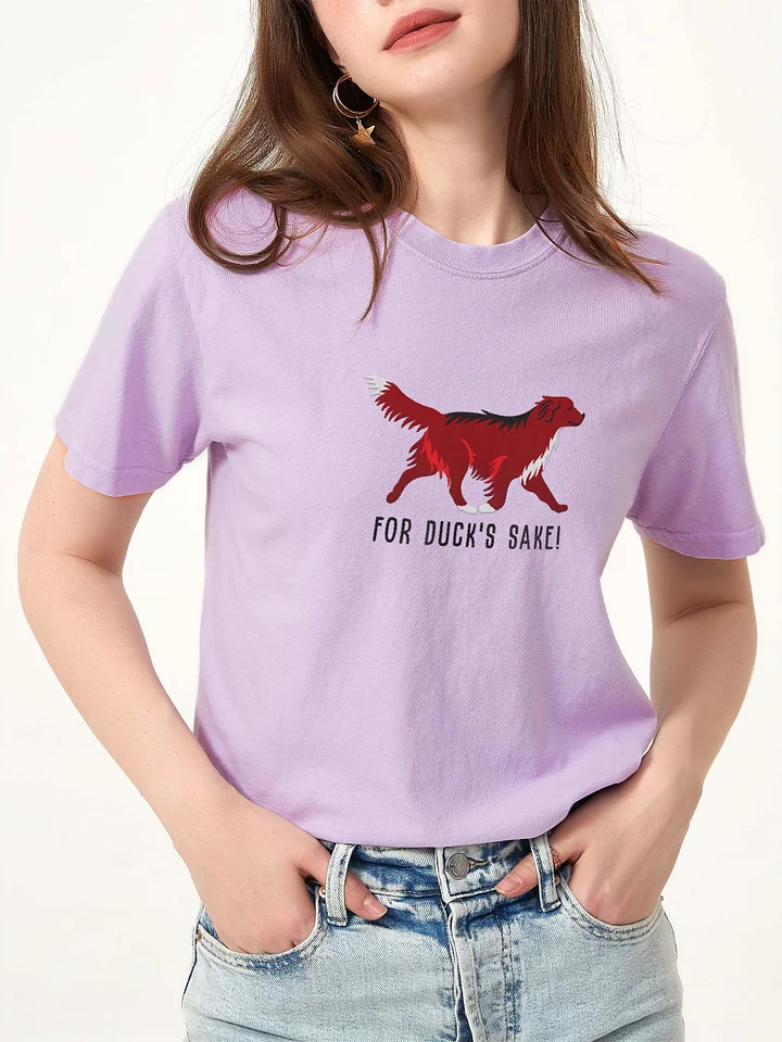 For Duck's Sake T-Shirt(Embroidered) of a Nova Scotia Duck Tolling Retriever(Dark Red) product image (2)