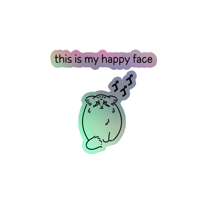 This Is My Happy Face - Holo Sticker product image (2)